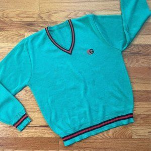 Green Vintage Gucci v-neck Sweater - small